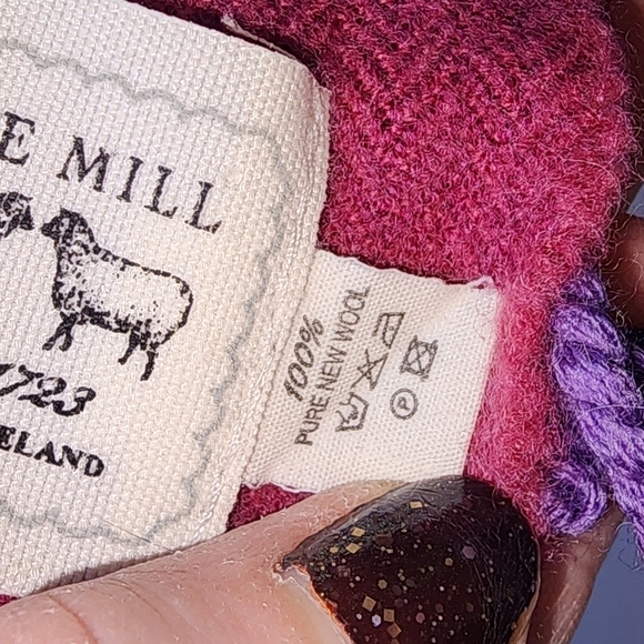 AVOCA The Mill Colorful Plaid Irish Wool Scarf - Picture 4 of 6